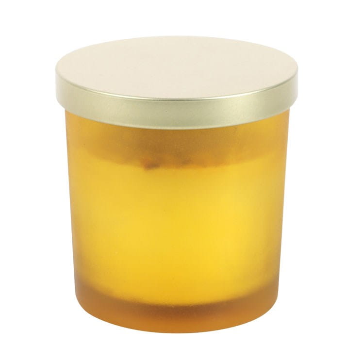Świeca cytrynowa z żółtym jadeitem – Czakra Splotu Słonecznego. Zapach cytryny, czas palenia 25h. Energia, pewność siebie i harmonia.