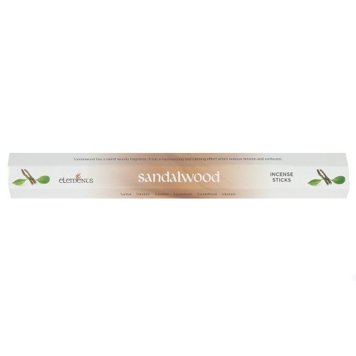 Kadzidełka patyczkowe Elements „Sandalwood” – drzewo sandałowe, 20 szt.