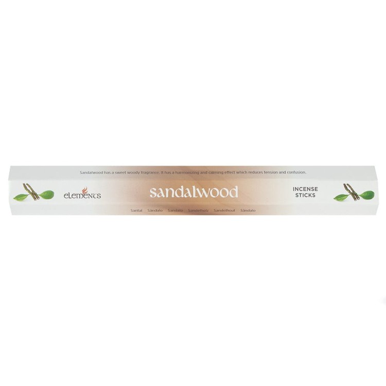 Kadzidełka patyczkowe Elements „Sandalwood” – drzewo sandałowe, 20 szt.