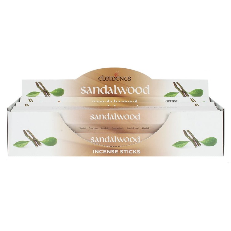 Kadzidełka patyczkowe Elements „Sandalwood” – drzewo sandałowe, 20 szt.