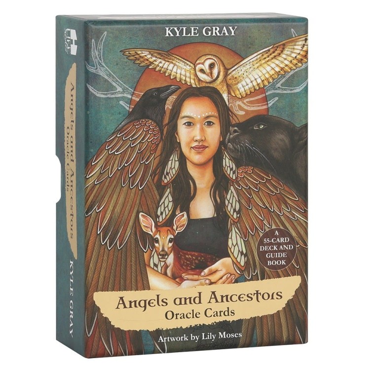„The Angels and Ancestors Oracle” – 55 kart wyroczni Kyle’a Graya z przewodnikiem (150 stron). Ilustracje Lily Moses. Most między niebem a ziemią.