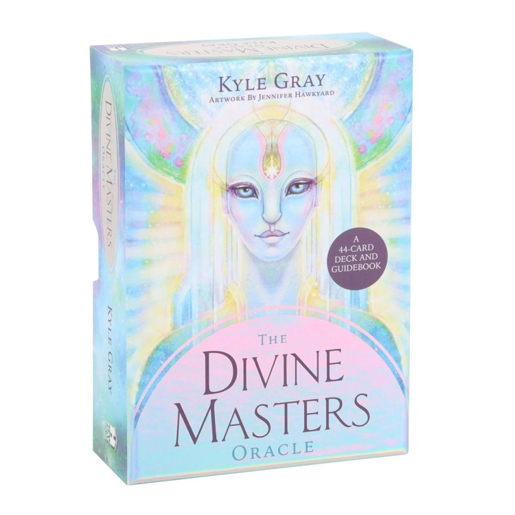 „The Divine Masters Oracle” – 44 karty wyroczni Kyle’a Graya z przewodnikiem. Mary Magdalena, Budda, Gaia i inni mistrzowie duchowi. Ilustracje J. Hawkyard.