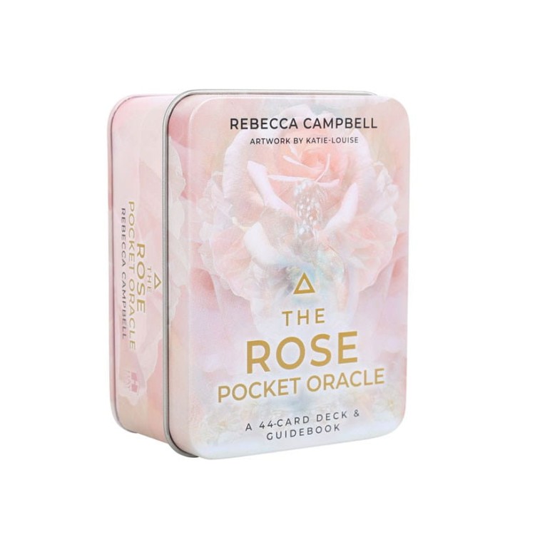„The Rose Pocket Oracle” – talia 44 kart wyroczni Rebekki Campbell z przewodnikiem (240 stron). Mistyczne ilustracje Katie-Louise. Idealna do podróży.