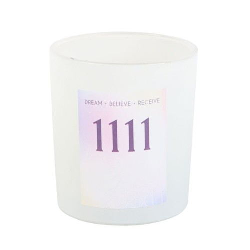 Opalite Angel Crystal Candle zapalona – magiczna świeca do manifestacji