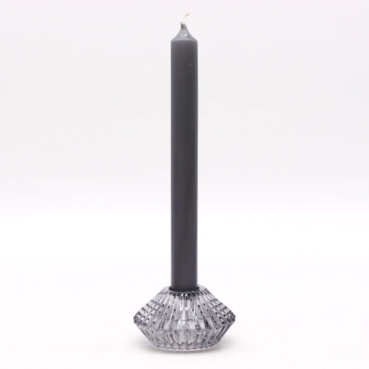 Dwustronny świecznik kwiatowy w odcieniu szarości północy, wykonany ze szkła. Pasuje do tealightów i świec stołowych, łączy skandynawski minimalizm z elegancją. Idealny do domu, restauracji, SPA lub hotelu.