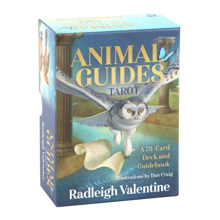 Animal Guides Tarot – talia 78 kart Radleigha Valentine z przewodnikiem i ilustracjami Dana Craiga. Odkryj mądrość i przesłania zwierzęcych przewodników.