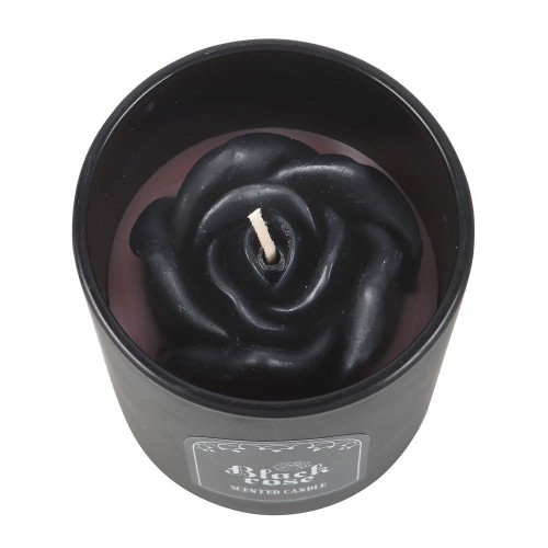 Black Rose – świeca zapachowa w kształcie czarnej róży. Zmysłowy aromat i gotycki design. Idealna do nastrojowego wnętrza lub na prezent.