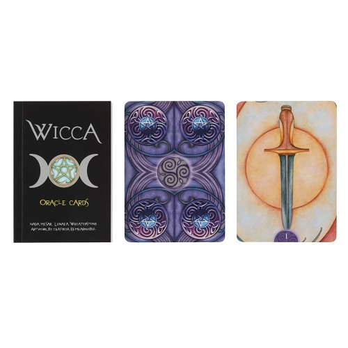 Wicca Oracle Cards – 33 magiczne karty inspirowane duchowością Wicca. Mistyczne ilustracje, symbole natury i przewodnik z interpretacjami.