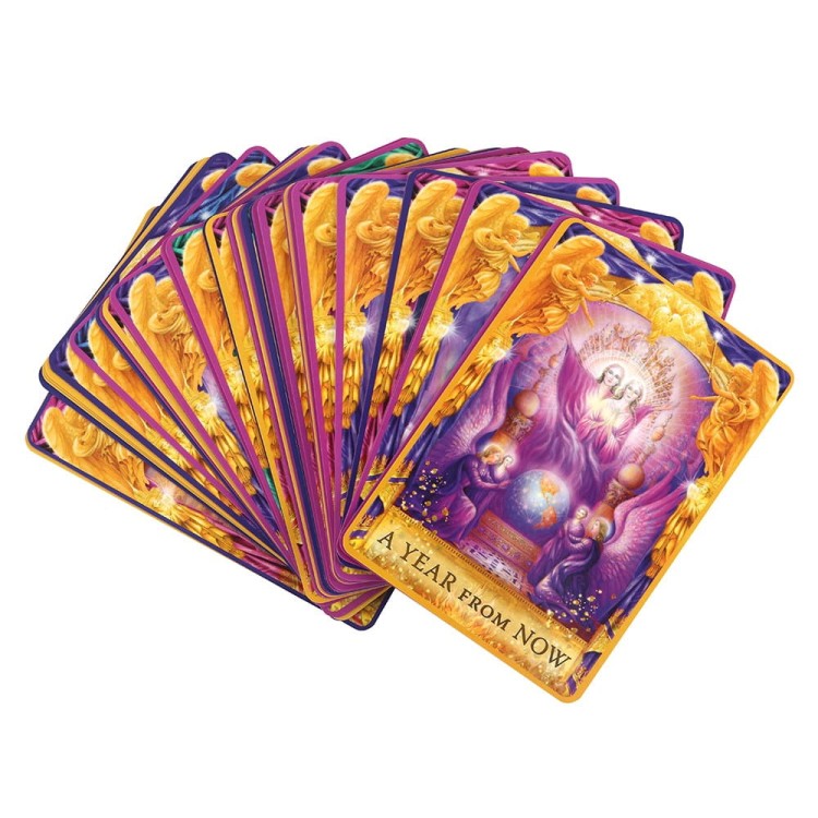 Angel Answers Oracle Cards – 44 karty wyroczni Radleigh Valentine. Odbierz jasne wskazówki od aniołów. Z przewodnikiem i pięknymi ilustracjami.