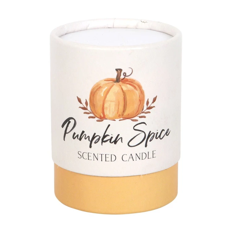 Jesienna świeca zapachowa Pumpkin Spice. Aromat dyni i przypraw korzennych w szkle z korkiem. 25 godzin przytulnego zapachu i ciepła.