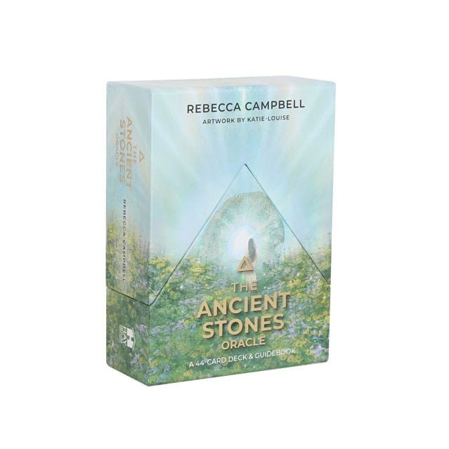 Pudełko talii The Ancient Stones Oracle autorstwa Rebecca Campbell
