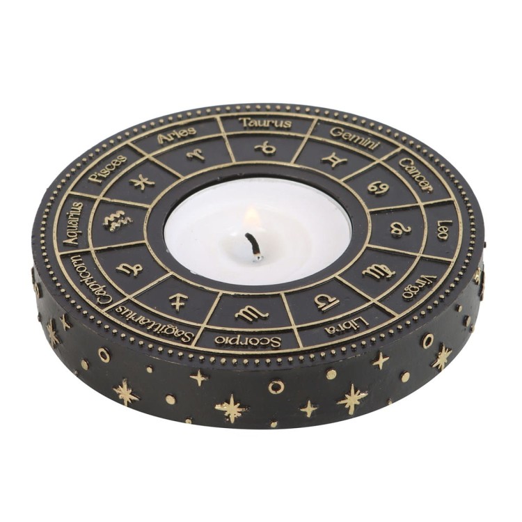 Świecznik Astrology Wheel zodiakalny na świeczkę tealight