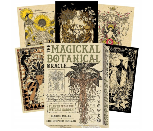 Talia wyroczni The Magickal Botanical Oracle – zestaw kart z ilustracjami magicznych roślin, w stylu art nouveau i alchemicznym, autorstwa Maxine Miller i Christophera Penczaka.