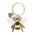 Złoto-czarny brelok w kształcie pszczoły – symbol harmonii, siły i obfitości.