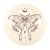 Luna Moth – okrągła podstawka na kadzidła z ilustracją motyla i półksiężyca