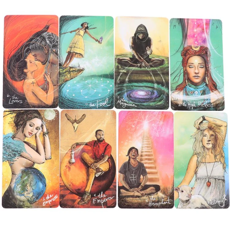 Zestaw ośmiu kart The Light Seer’s Tarot – Major Arcana