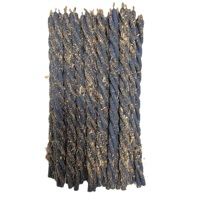 Naturalna skręcana świeca rytualna APEL DO ANIOŁA STRÓŻA z korą wierzby i olejkiem eukaliptusowym