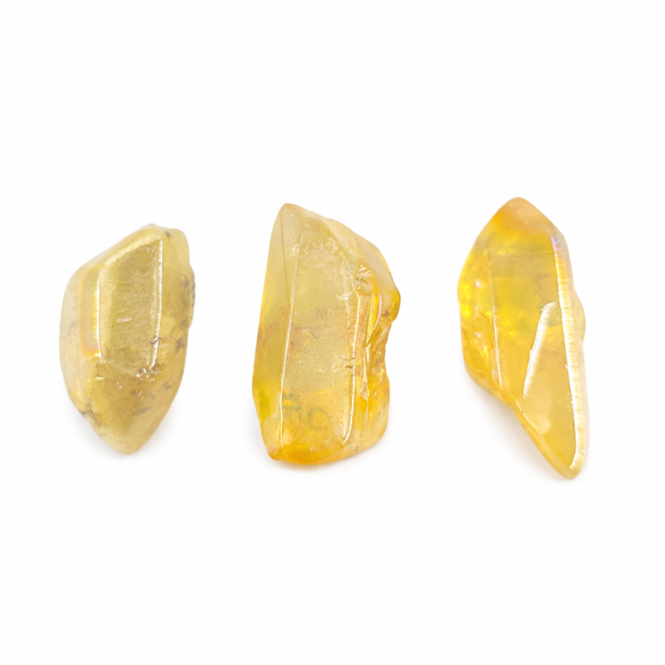 Kryształ górski aura żółta mały – kamień pewności siebie i energii działania
