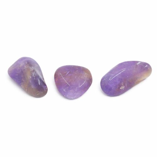 Polerowany ametyst z cytrynem o harmonizującej energii intuicji i jasności.