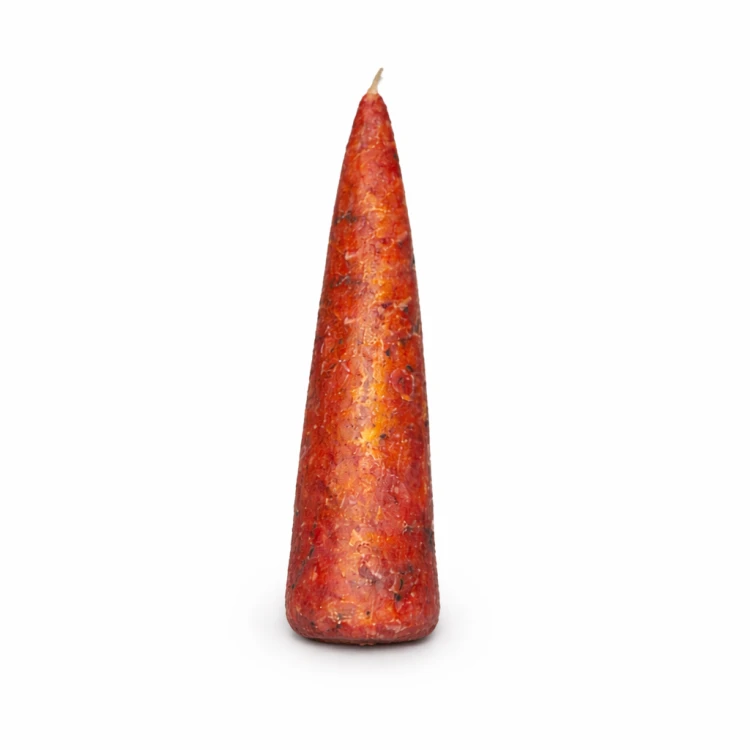 Czakralne świece stożkowe z wosku pszczelego i ziół – cała seria. Produkt handmade 8 cm. - symbol duchowości i intuicji. Idealne do medytacji, rytuałów i relaksu.