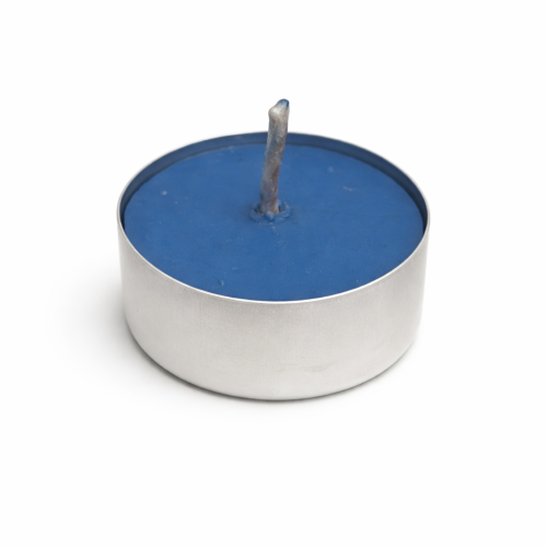 Niebieski tilajt z wosku pszczelego – świeca czakralna handmade 3,5 cm. Symbol spokoju i komunikacji. Idealna do medytacji, relaksu i jogi.