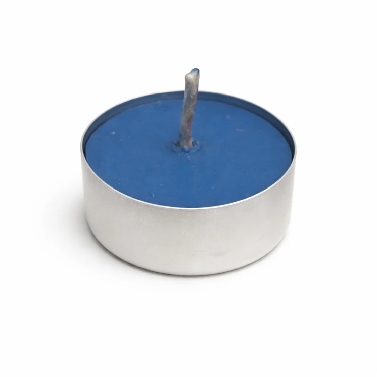 Niebieski tilajt z wosku pszczelego – świeca czakralna handmade 3,5 cm. Symbol spokoju i komunikacji. Idealna do medytacji, relaksu i jogi.