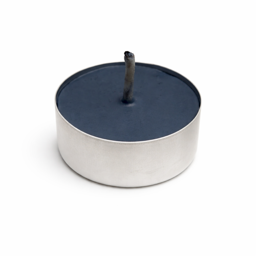 Granatowy tilajt z wosku pszczelego – świeca czakralna handmade 3,5 cm. Naturalny zapach, oczyszcza powietrze, idealna do medytacji i jogi.