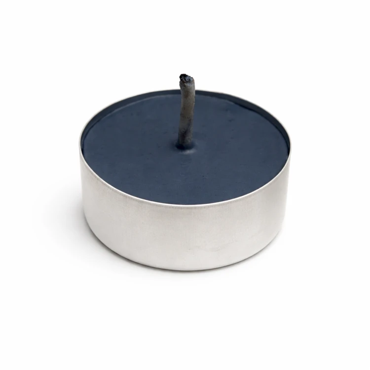 Granatowy tilajt z wosku pszczelego – świeca czakralna handmade 3,5 cm. Naturalny zapach, oczyszcza powietrze, idealna do medytacji i jogi.