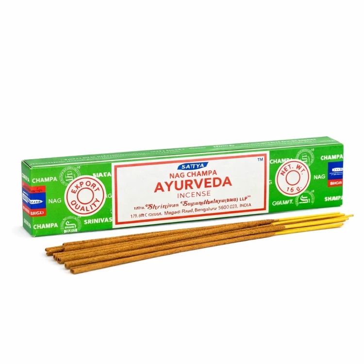Zapach: Ayurveda Kolekcja kadzidełek Satya charakteryzuje sie bardzo przyjemną harmonią zapachu która zostaje w pomieszczeniu na długi czas po wypaleniu kadzidełka.