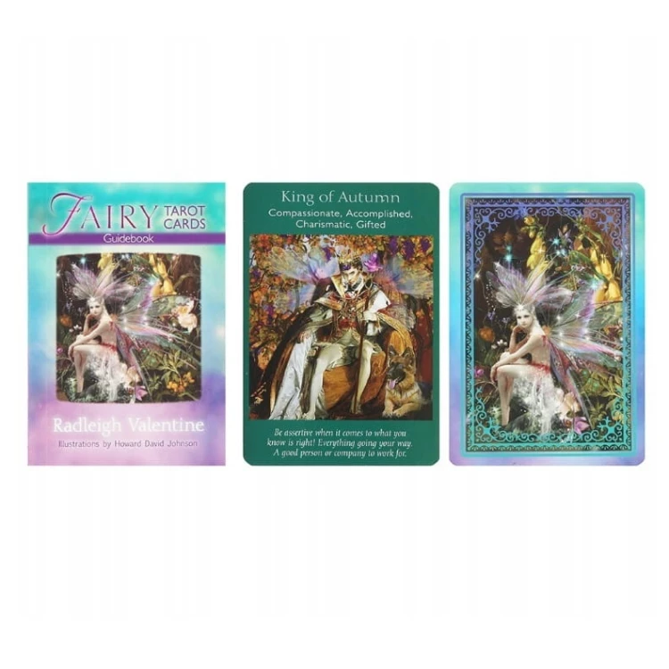 Karty tarota Fairy Tarot Cards z wizerunkiem wróżek i magicznych postaci – talia Radleigh Valentine.