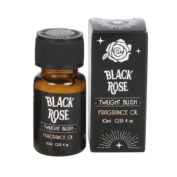 Mistyczny olejek zapachowy Black Rose Twilight Blush z czarnej kolekcji Midnight Rituals.