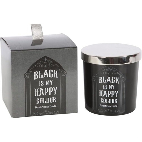 Zestaw świeca i pudełko Black is My Happy Colour – gotycki styl i elegancja.