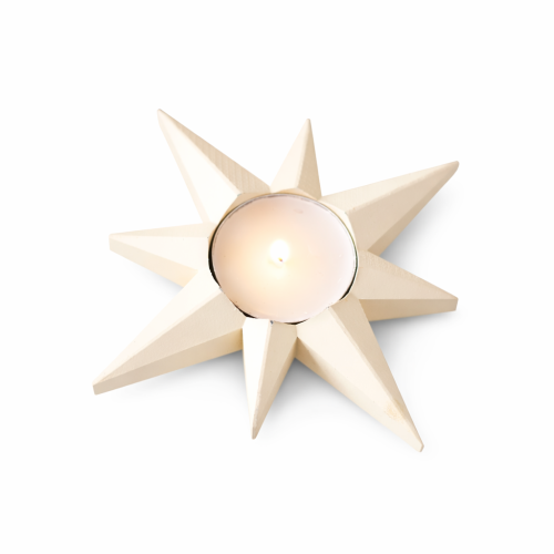 White Star – świecznik na tealight w kształcie białej gwiazdy. Elegancki dodatek do wnętrz i świątecznych dekoracji. Wykonany z żywicy.