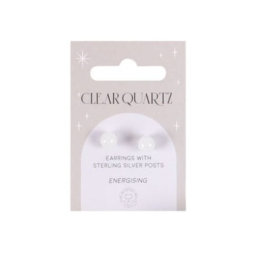 Kolczyki z naturalnego kryształu górskiego na srebrnych sztyftach próby 925 – „Mistrzowski Uzdrowiciel” wzmacniający energię, oczyszczający aurę i wspierający jasność umysłu. Subtelny, elegancki dodatek na co dzień i wyjątkowe okazje.