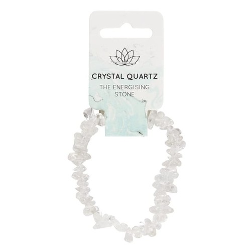 Bransoletka z naturalnego kryształu górskiego – Kamień Energetyzujący. Wzmacnia energię, oczyszcza aurę, wspiera jasność umysłu i równowagę. Polerowane kamienie, elastyczna, idealna na co dzień, do medytacji, jogi lub jako prezent.