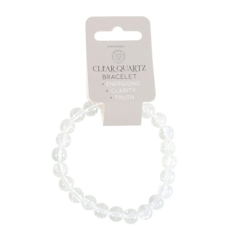 Bransoletka z naturalnego kryształu górskiego – „Mistrzowski Uzdrowiciel”. Wzmacnia energię, oczyszcza aurę, wspiera jasność umysłu i harmonię. Polerowane kamienie na elastycznej żyłce, idealne do medytacji i codziennego noszenia.