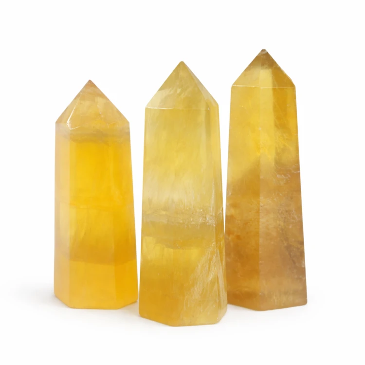 Kamień miodowy obelisk 5 – 6,5 cm w złocistych odcieniach – naturalny kamień energii, motywacji i czakry splotu słonecznego.