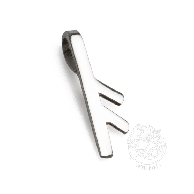 Wisiorek runiczny ANSUZ ze srebra 925 – talizman komunikacji, inspiracji i intuicji. Ręcznie wykonany w Polsce amulet wspierający moc słowa, kreatywność, naukę i duchowe prowadzenie.