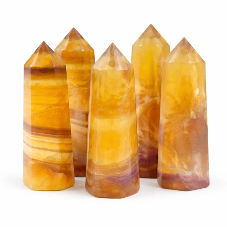 Kamień miodowy obelisk 7,6–9 cm – naturalny złoty kryształ energii, motywacji i czakry splotu słonecznego.