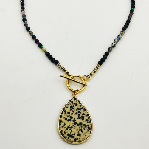 naszyjnik turmalin onyks jaspis dalmatyński hematyt amulet ochronny biżuteria ezoteryczna strefa 3
