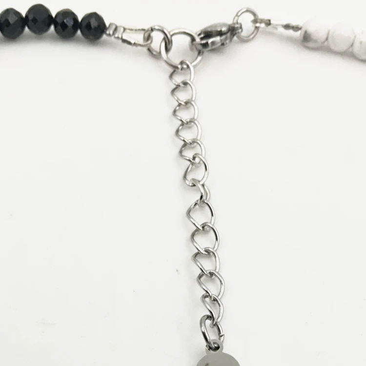 naszyjnik howlit turmalin yin yang amulet równowagi ochrona spokojny sen biżuteria ezoteryczna strefa 3