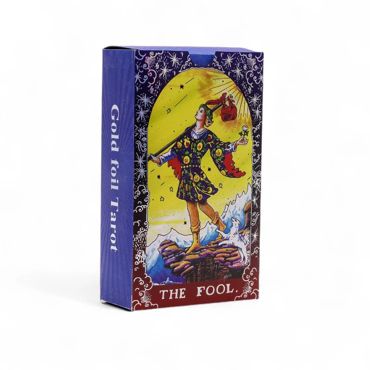 Mandala Blue Foil Tarot niebieskie karty tarota 78 kart tarot z przewodnikiem mistyczna talia mandala