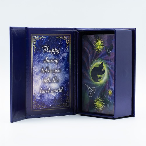 karty tarota tarot czarownicy witch tarot fantasy talia z przewodnikiem fioletowe karty magiczny tarot