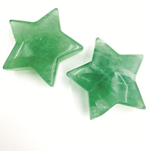 duża gwiazda z naturalnego fluorytu zielony fluoryt 6 cm unikat minerał do medytacji harmonii i intuicji