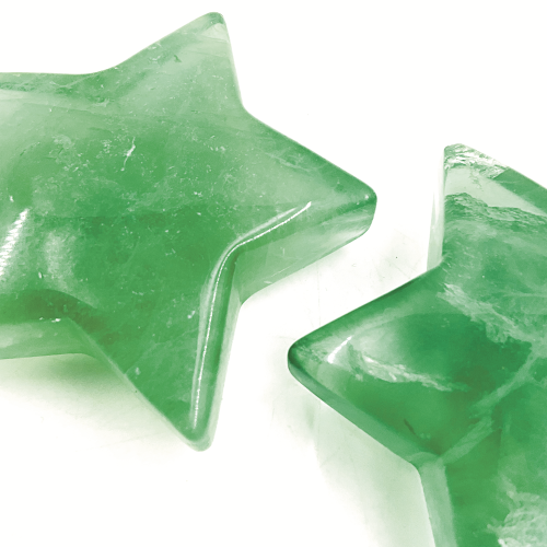 duża gwiazda z naturalnego fluorytu zielony fluoryt 6 cm unikat minerał do medytacji harmonii i intuicji