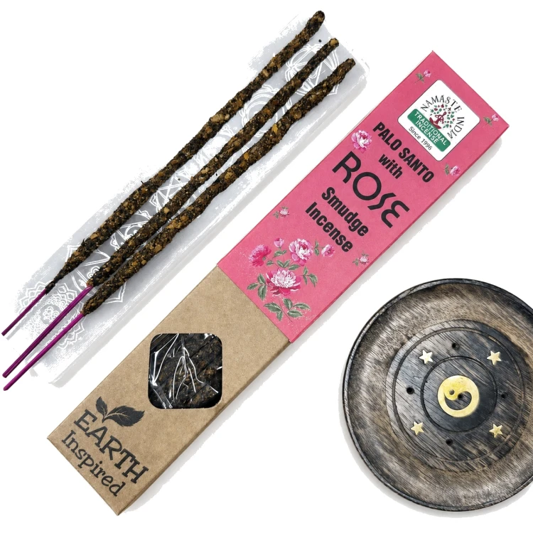 Kadzidełka Palo Santo z dodatkiem róży 25 g | Miłość, harmonia i relacje