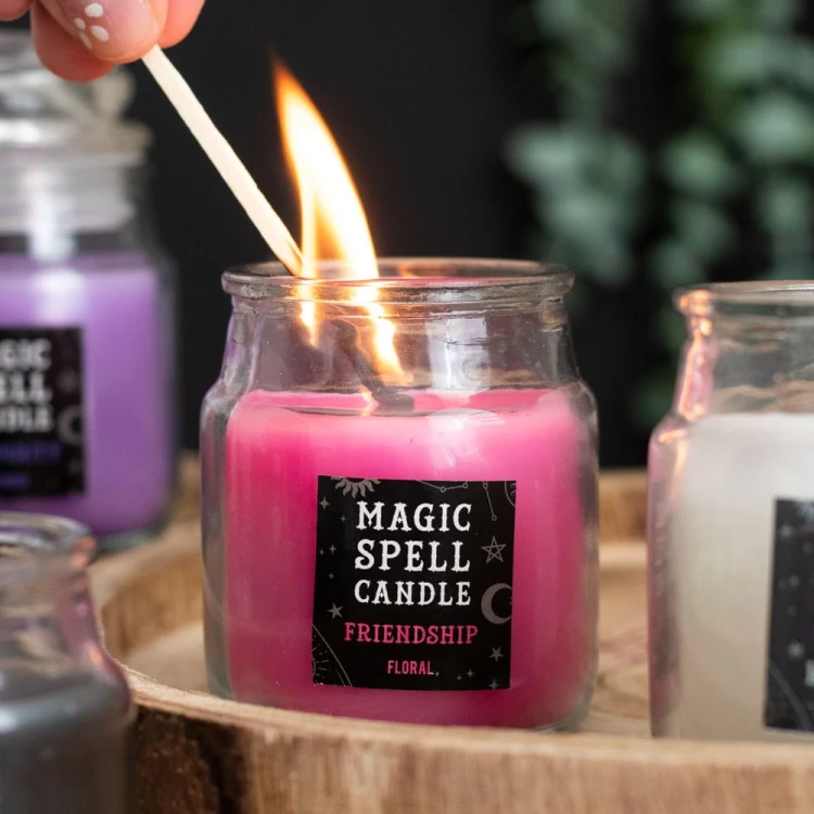 Kwiatowa świeca Magic Spell Candle „Friendship” w szklanym słoiku