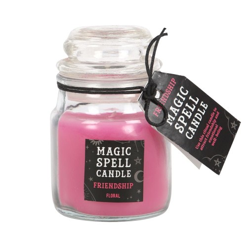 Świeca Magic Spell Candle „Friendship” w różowym kolorze – rytuał przyjaźni